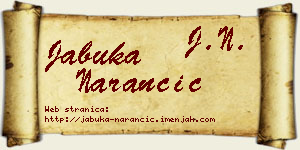 Jabuka Narančić vizit kartica